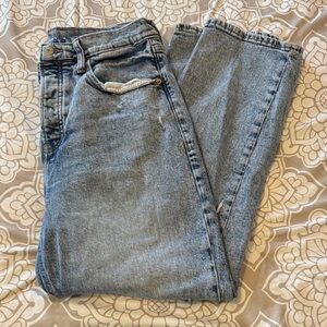 Old Navy Light Blue Extra High Rise Sky High Straight Denim Jeans